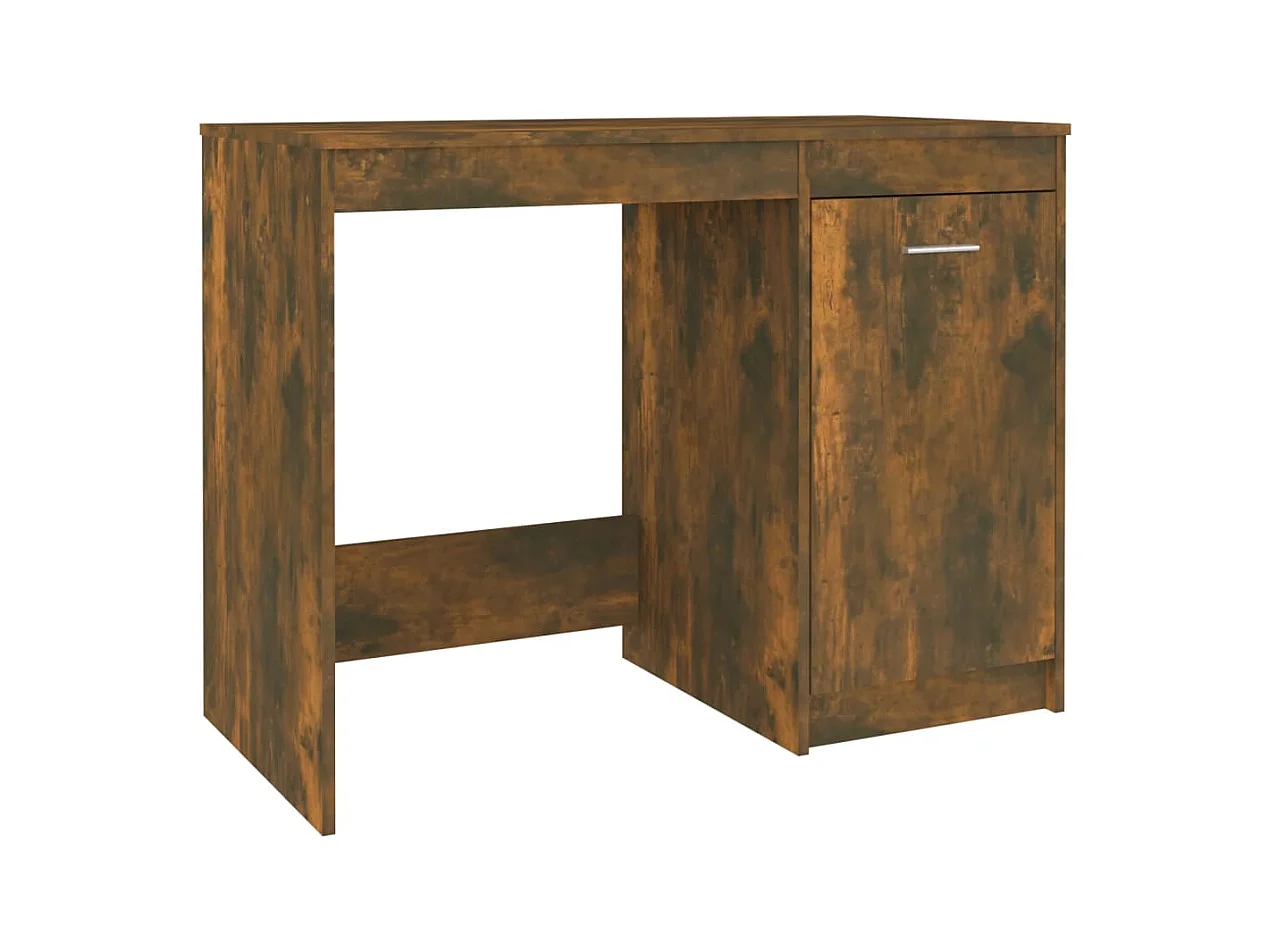 Bureau table poste de bois marron 100 x 50 x 76 cm 02_0023566