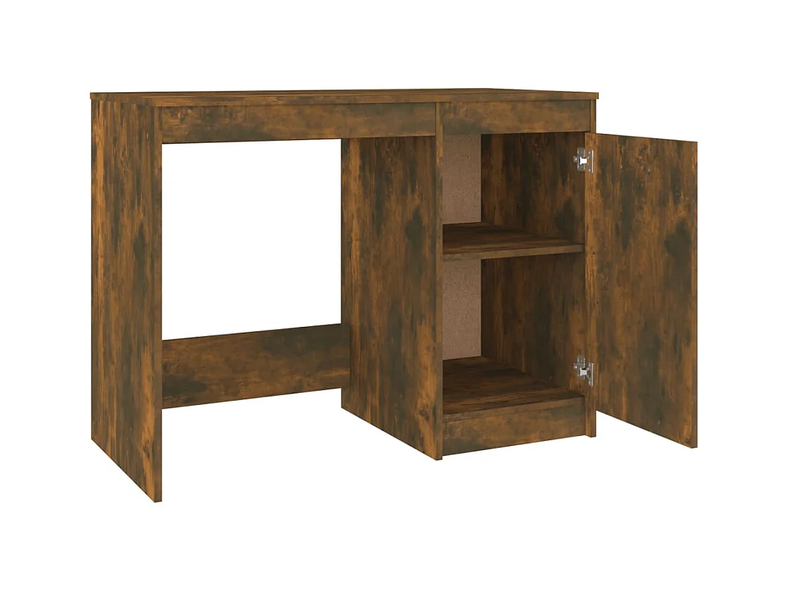 Bureau table poste de bois marron 100 x 50 x 76 cm 02_0023566