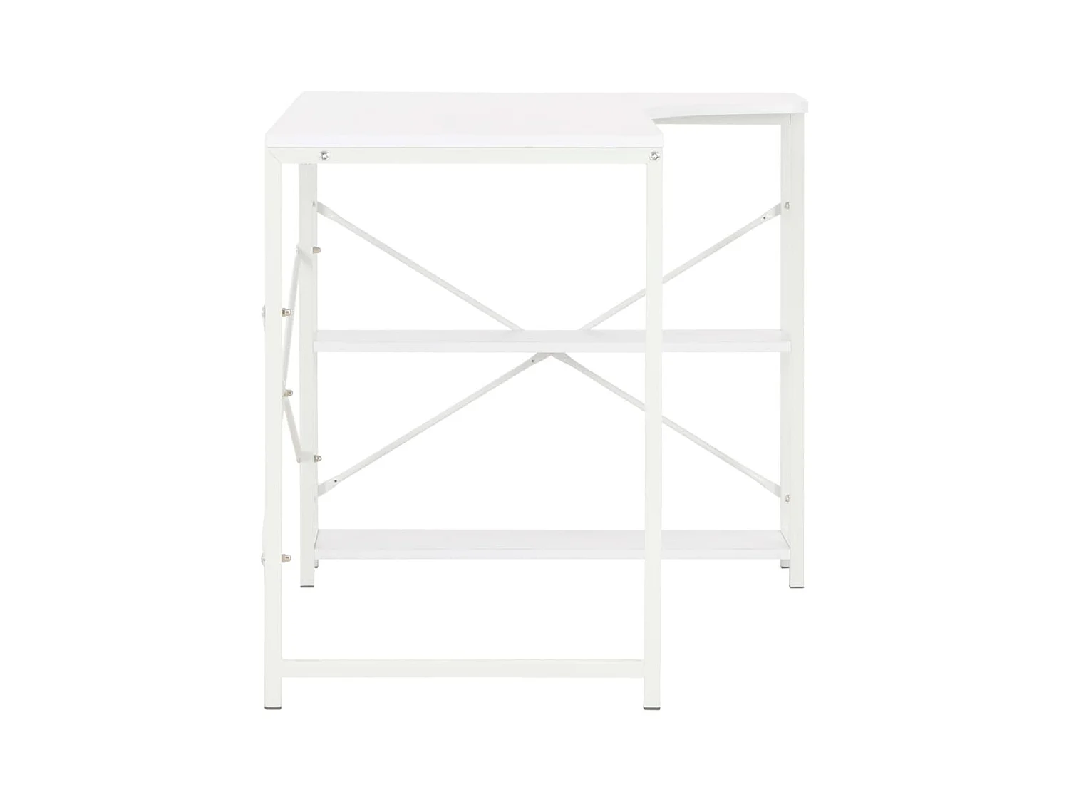 Scrivania tavolo postazione di lavoro mobile per computer studio per computer 120 x 72 x 70 cm bianco 02_0023715