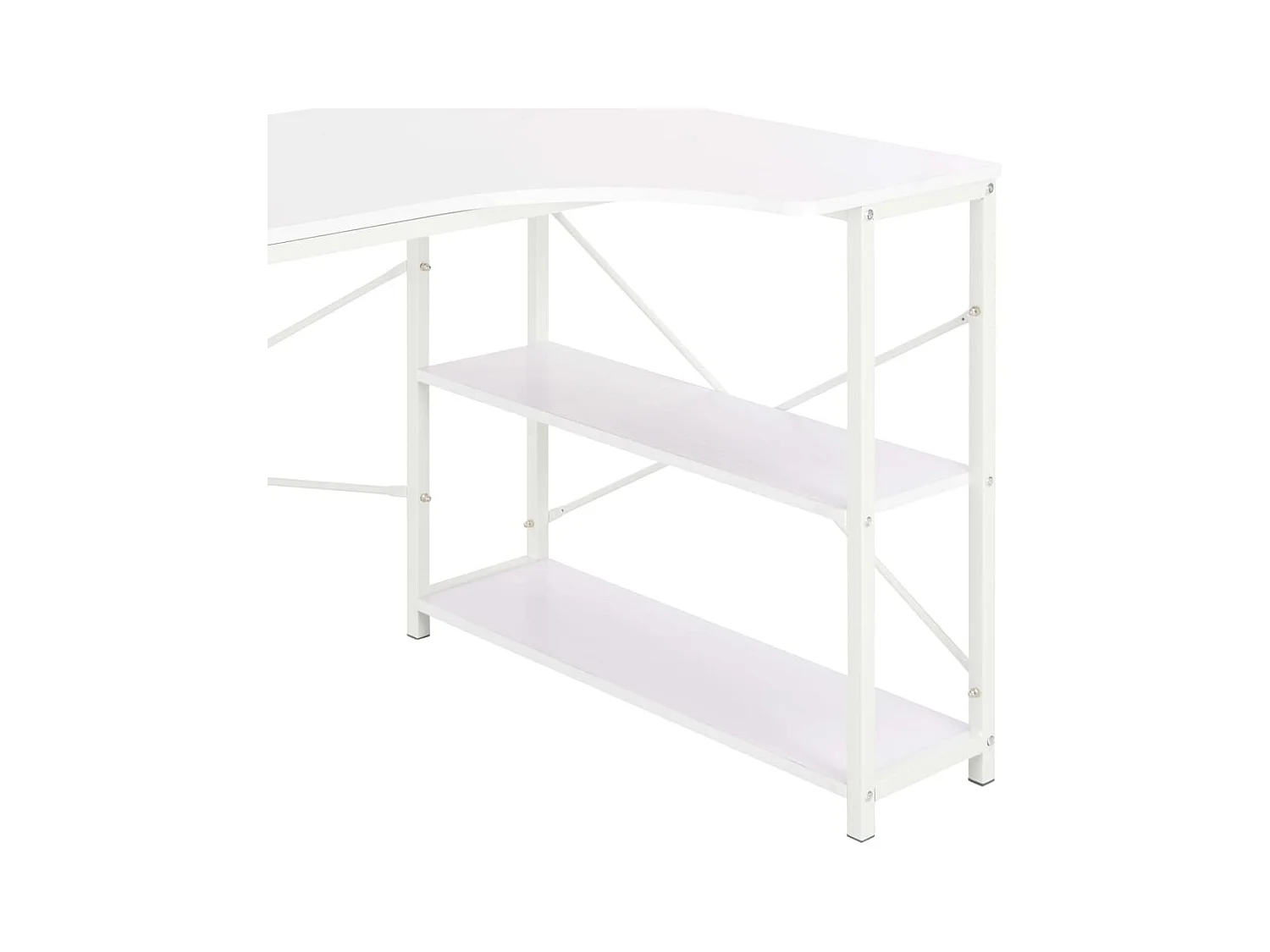 Scrivania tavolo postazione di lavoro mobile per computer studio per computer 120 x 72 x 70 cm bianco 02_0023715