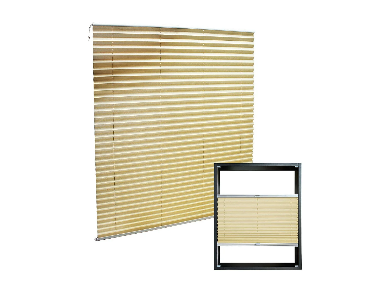 Store plissé pare-vue moderne beige 65 x 100 x 100 cm 16_0000376