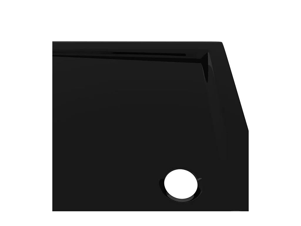 Plato de ducha plato de ducha plato de ducha baño WC cuarto de ducha interior hogar rectangular 80x100 cm ABS negro 02_0001956