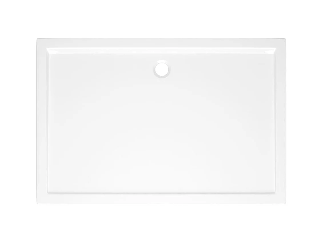 Plato de ducha plato de ducha plato de ducha baño WC cuarto de ducha interior hogar rectangular 80x120 cm ABS blanco 02_0001954