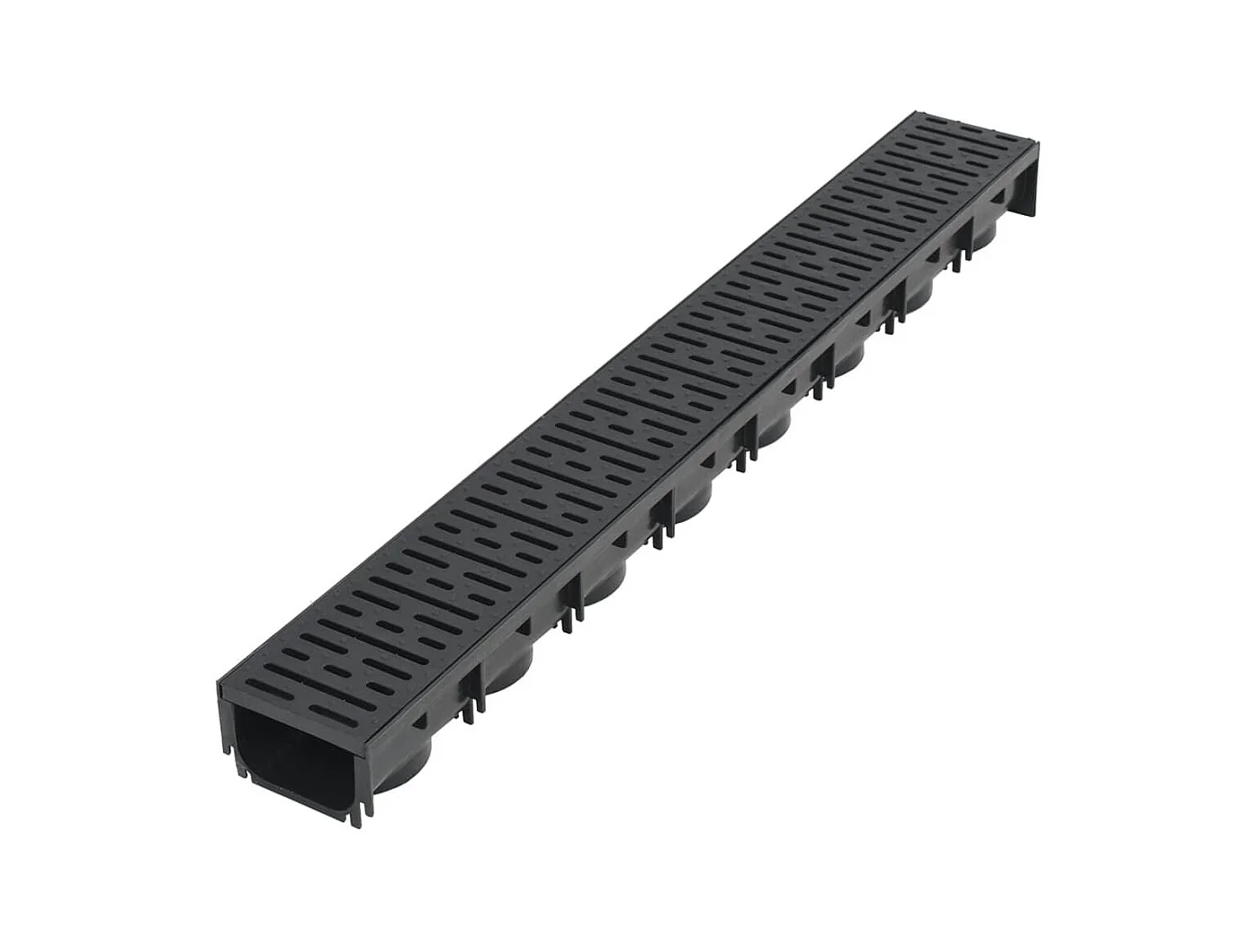 Canal de drenagem 4 peças plástico 4 m 02_0002995