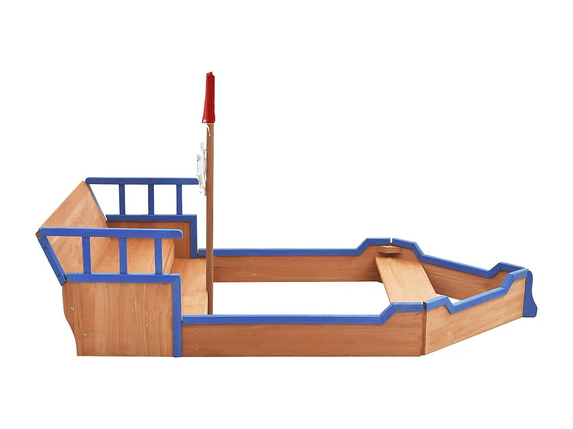 Caixa de areia para navio pirata em madeira de abeto 190 x 94,5 x 101 cm 02_0005052