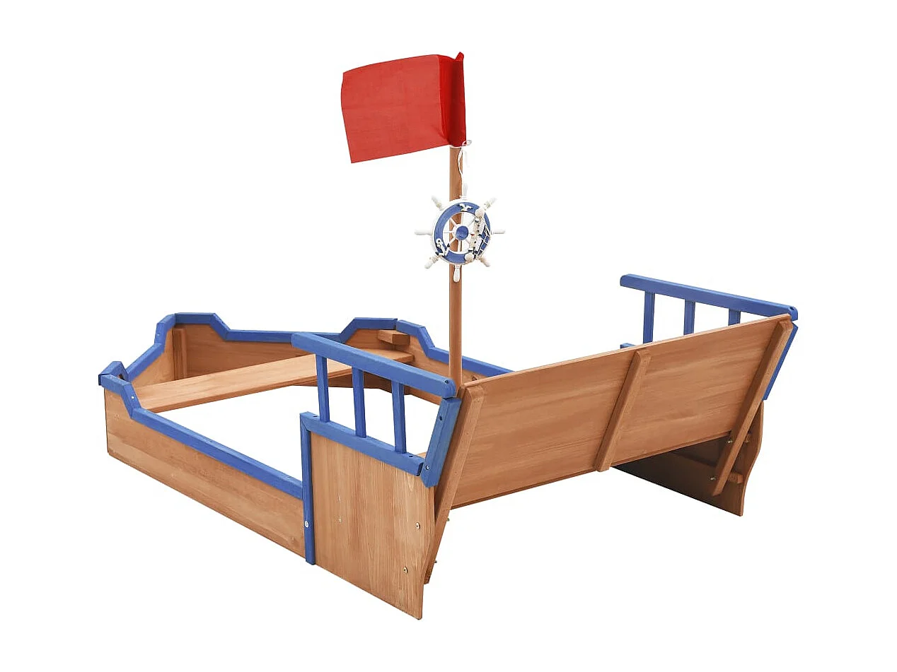 Caixa de areia para navio pirata em madeira de abeto 190 x 94,5 x 101 cm 02_0005052