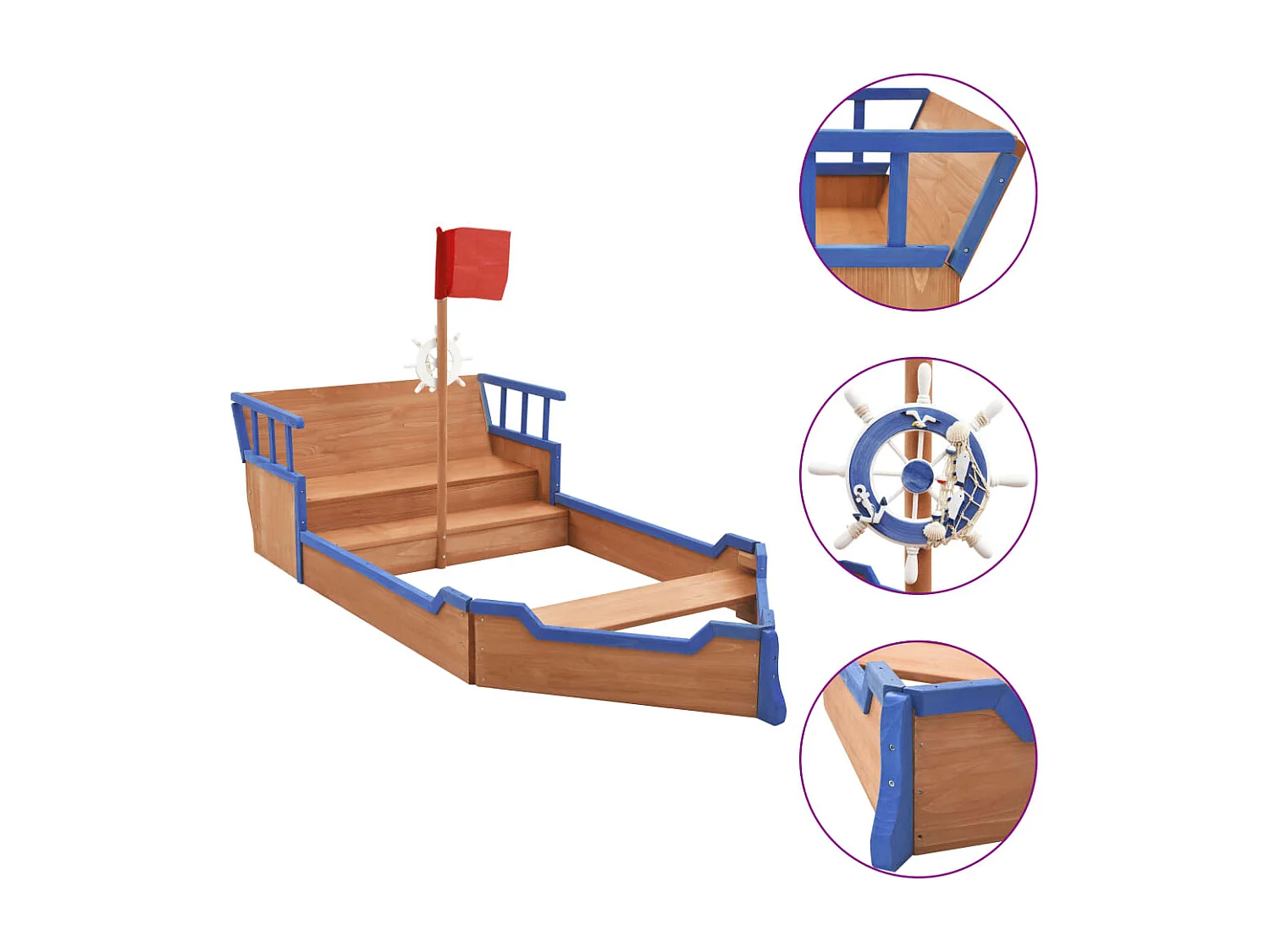 Arenero de barco pirata madera de abeto 190 x 94,5 x 101 cm 02_0005052