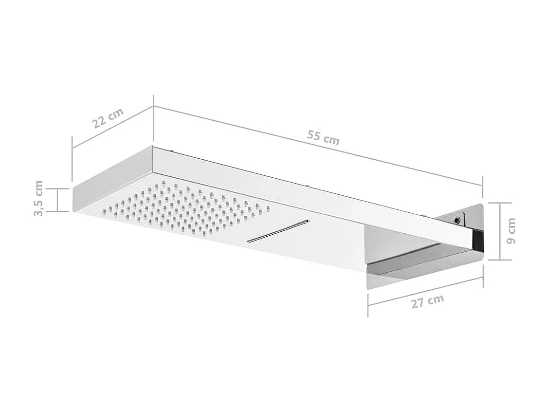 Soffione doccia a parete in acciaio inox 201 Silver 02_0002098