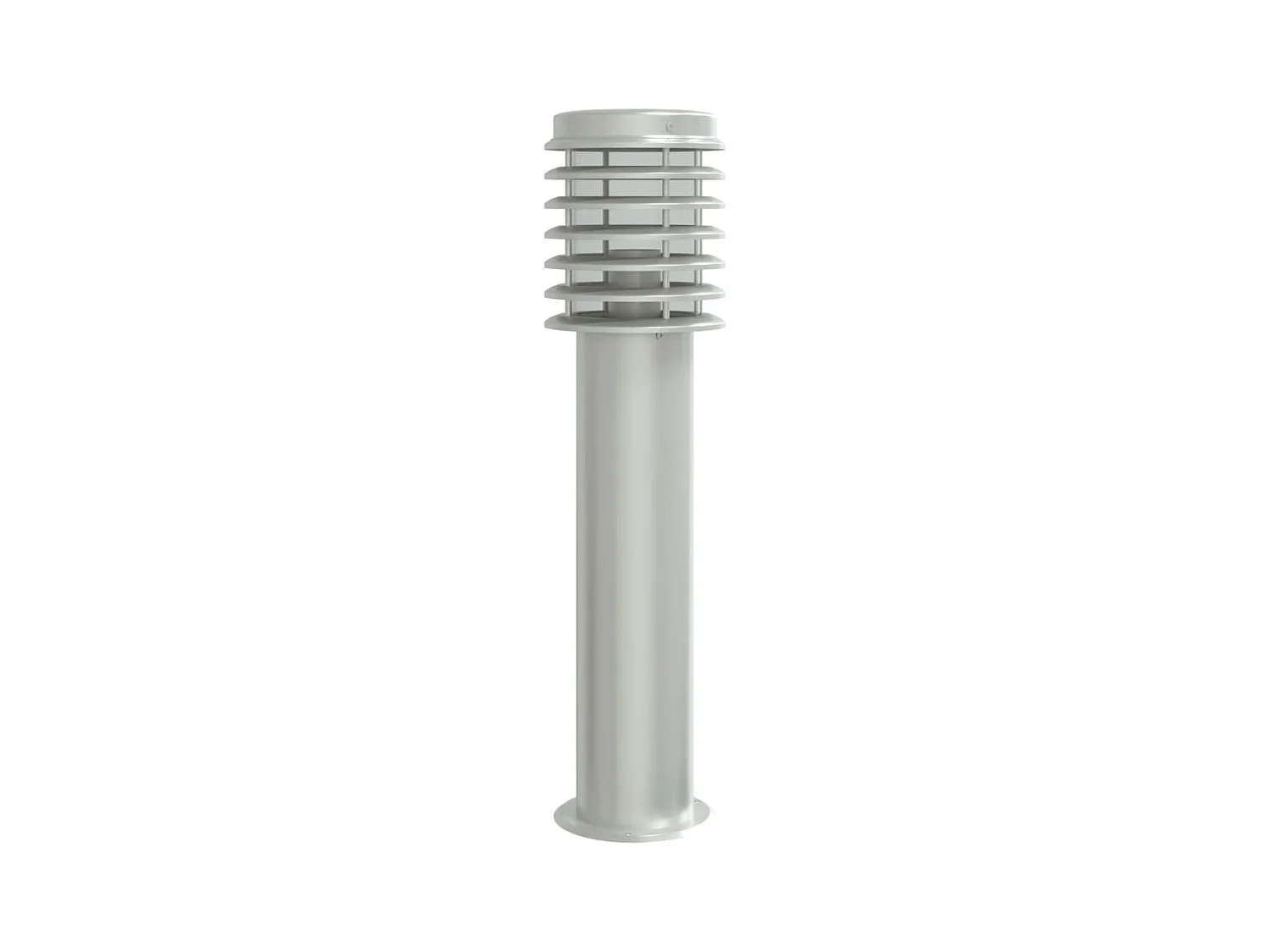 Lámpara de pie exterior plateada 60 cm acero inoxidable Plata 02_0042517