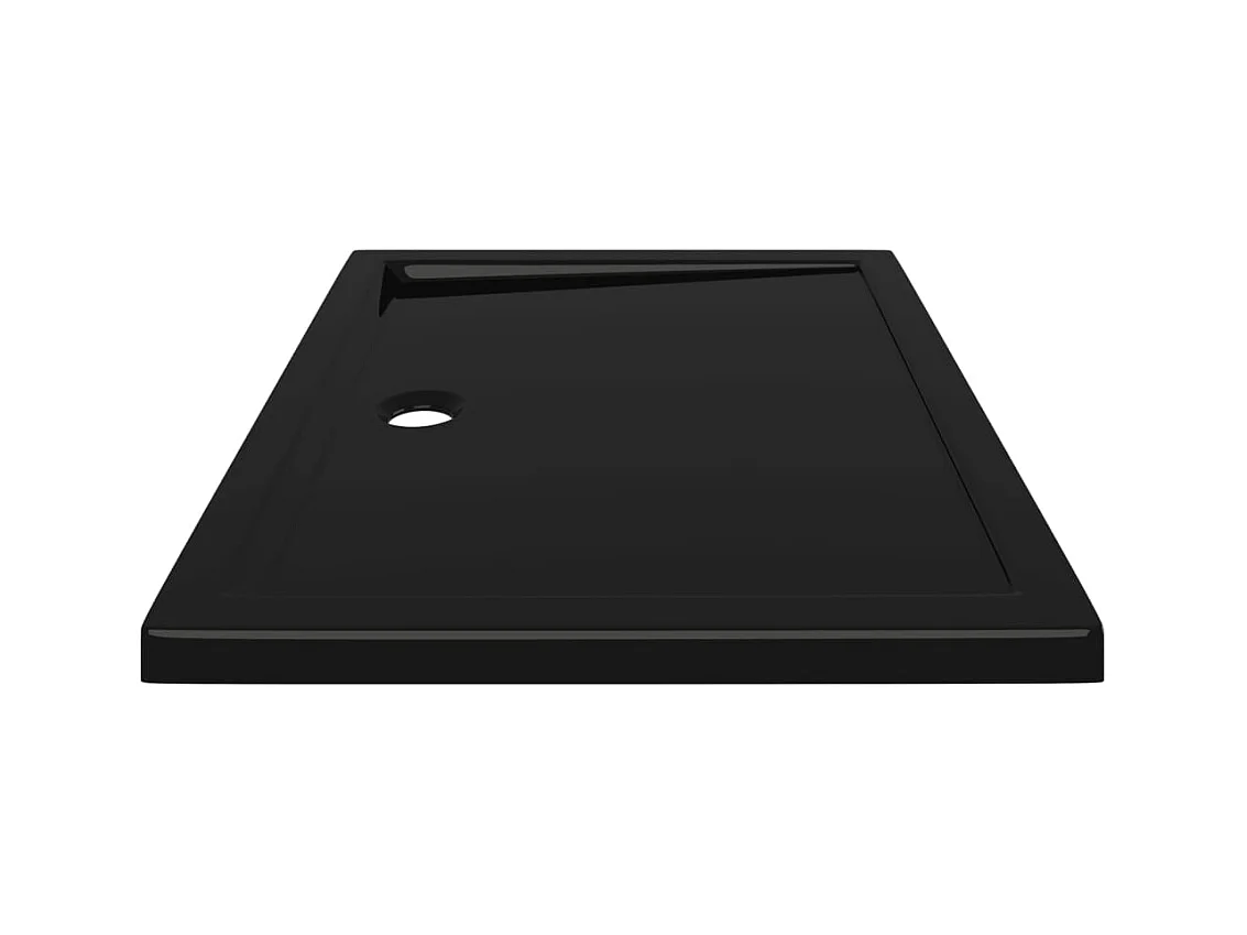 Plato de ducha plato de ducha plato de ducha baño WC cuarto de ducha interior hogar rectangular ABS negro 70 x 90 cm 02_0001955