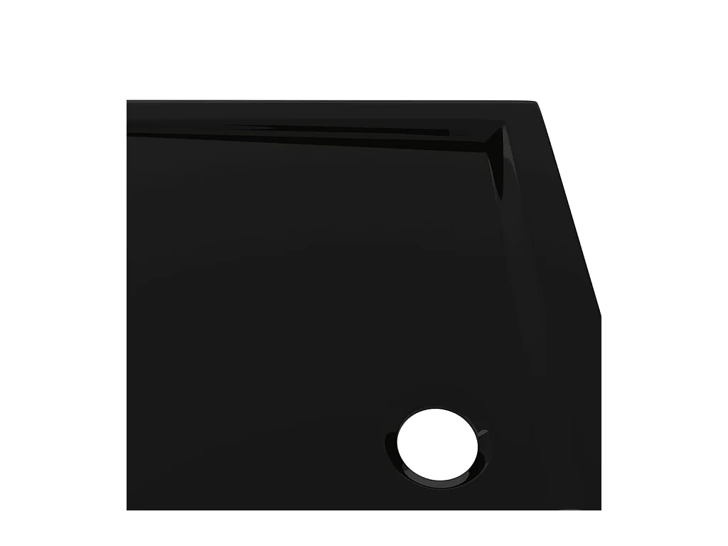 Plato de ducha plato de ducha plato de ducha baño WC cuarto de ducha interior hogar rectangular ABS negro 70 x 90 cm 02_0001955