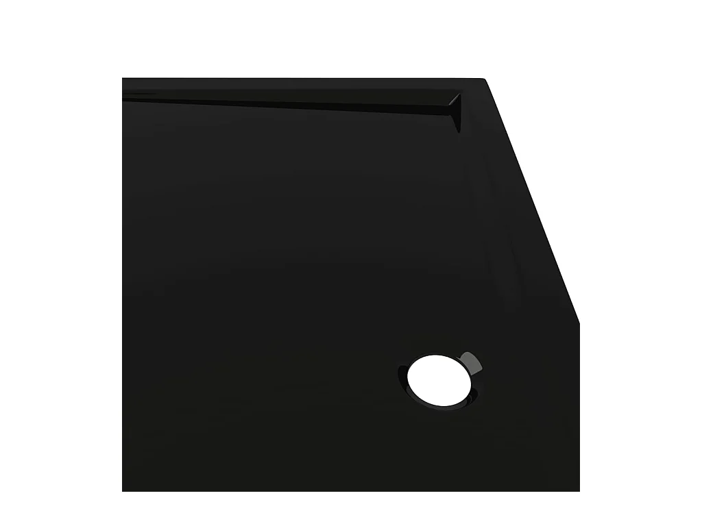 Plato de ducha plato de ducha plato de ducha baño WC cuarto de ducha interior hogar rectangular 80x90 cm ABS negro 02_0001961