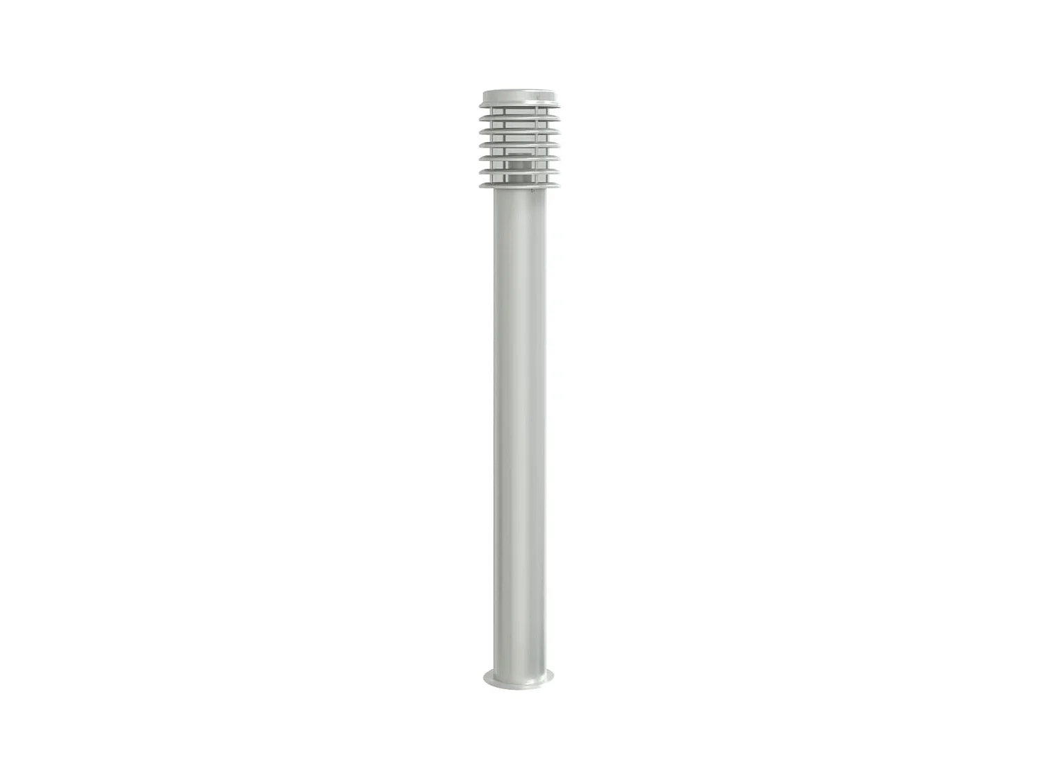 Candeeiro de pé exterior prateado 110 cm aço inoxidável prateado 02_0042515