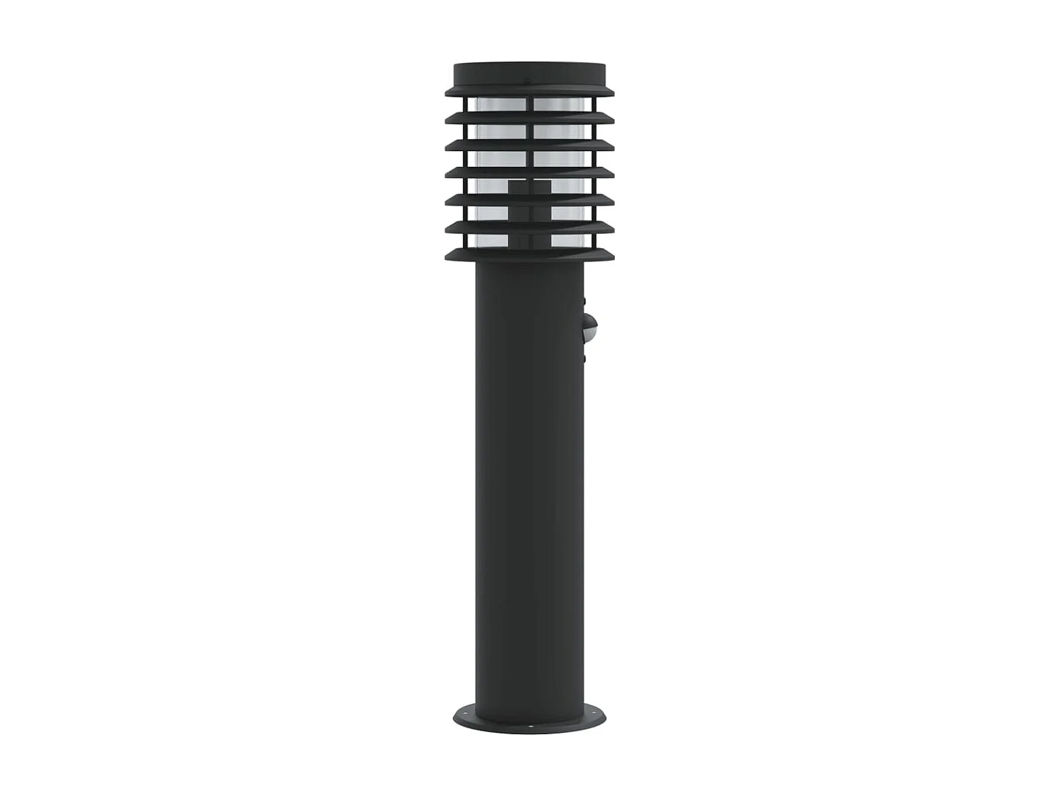 Lampadaire d'extérieur avec capteur argenté 14 x 14 x 60 cm 02_0042523