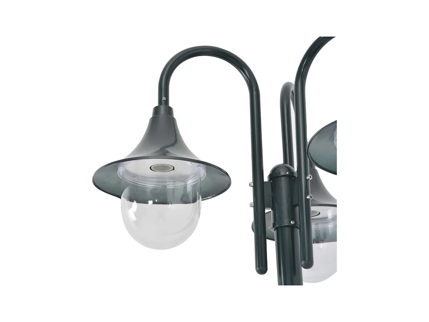 Lampada da giardino E27 220cm alluminio 3 lanterne verde scuro 02_0042543