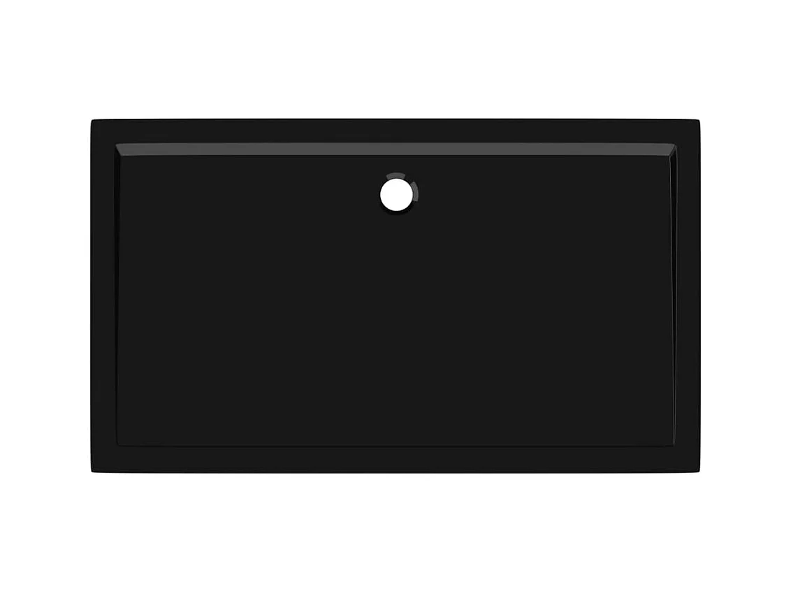 Plato de ducha plato de ducha plato de ducha baño WC cuarto de ducha interior hogar rectangular 70x120 cm ABS negro 02_0001958