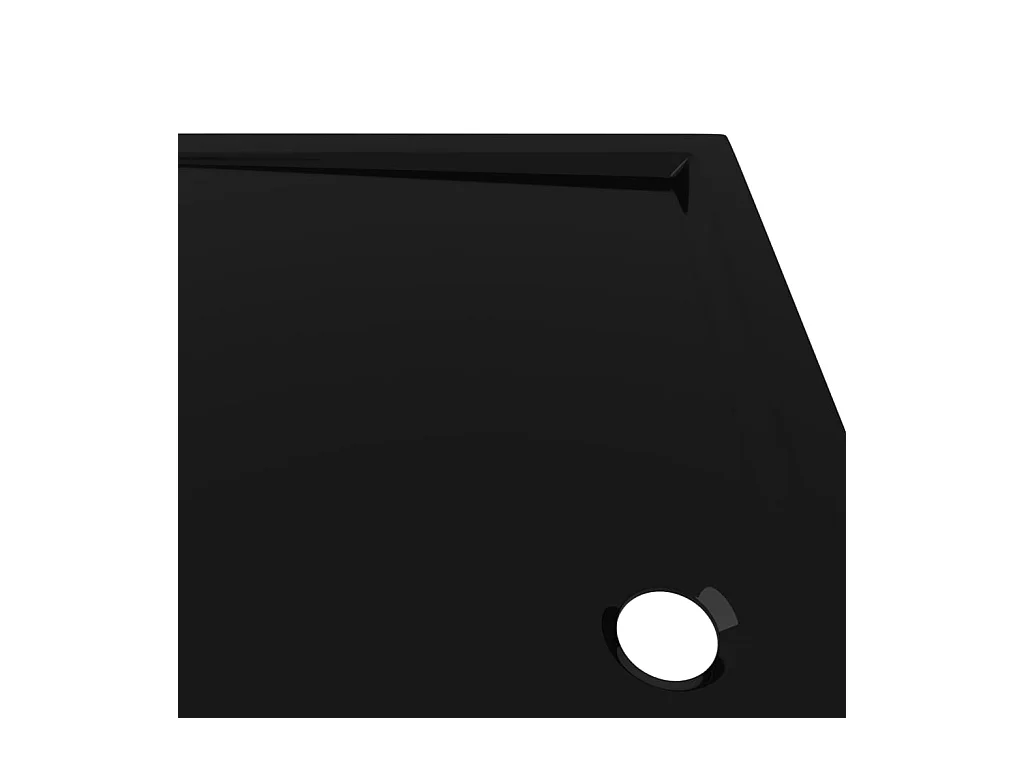 Plato de ducha plato de ducha plato de ducha baño WC cuarto de ducha interior hogar rectangular 70x120 cm ABS negro 02_0001958
