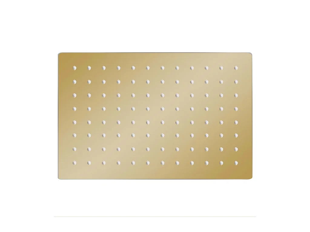 Soffione doccia a pioggia in acciaio inox 30x20 cm Rettangolare Oro 02_0002095