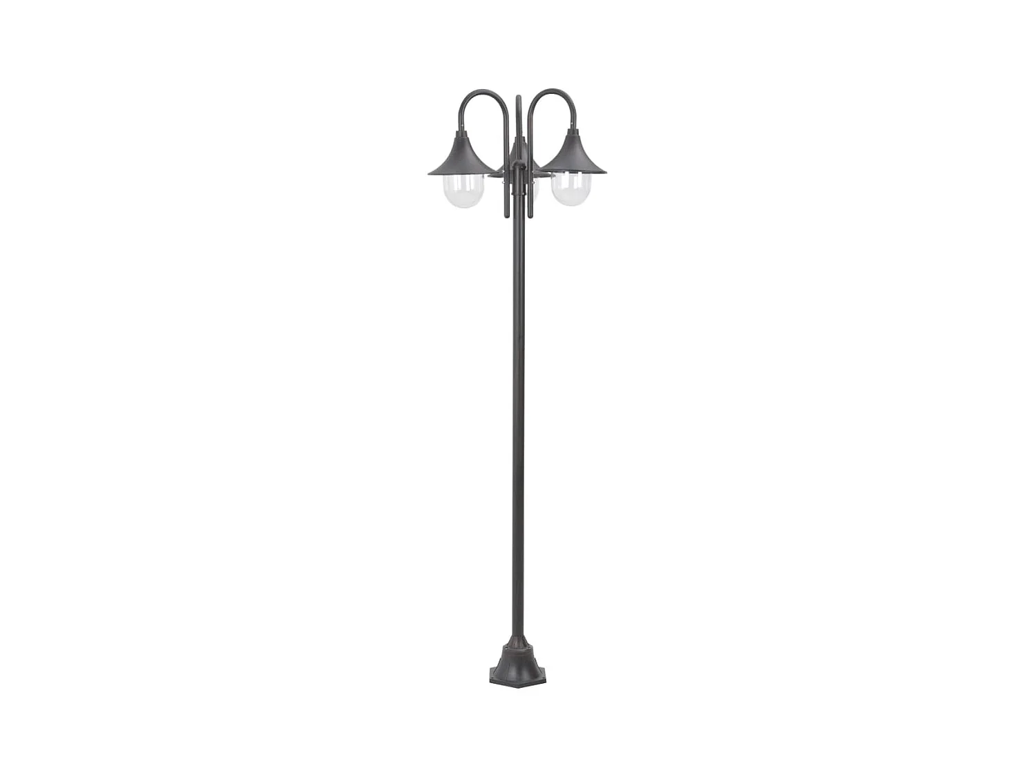 Lampada da giardino E27 220 cm alluminio 3 luci Bronzo marrone 02_0042541