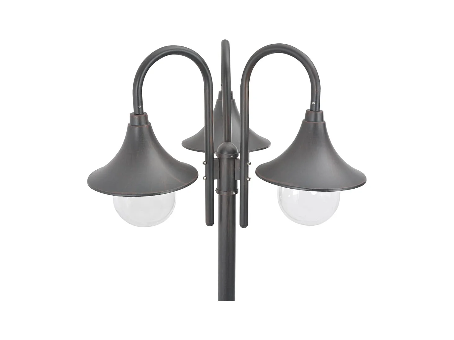 Lampada da giardino E27 220 cm alluminio 3 luci Bronzo marrone 02_0042541