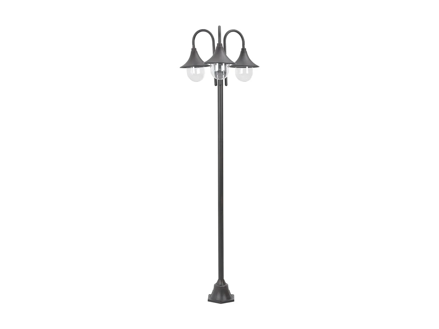 Lampada da giardino E27 220 cm alluminio 3 luci Bronzo marrone 02_0042541