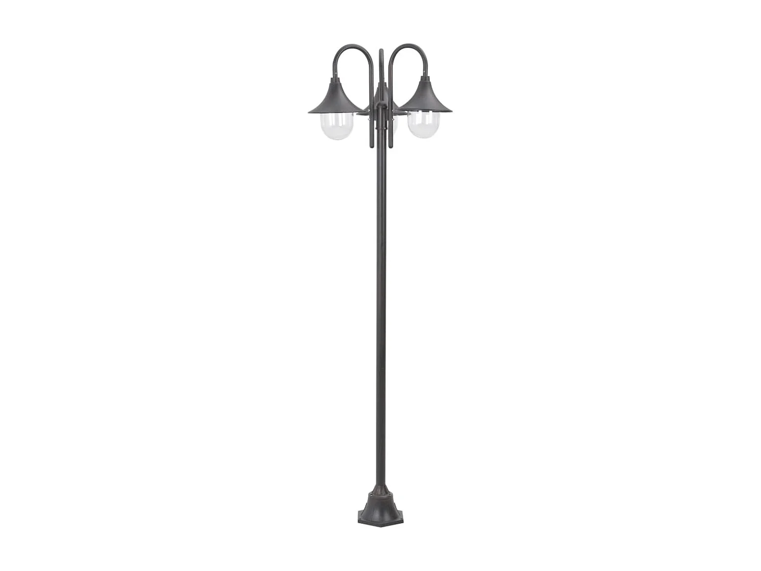 Lampada da giardino E27 220 cm alluminio 3 luci Bronzo marrone 02_0042541