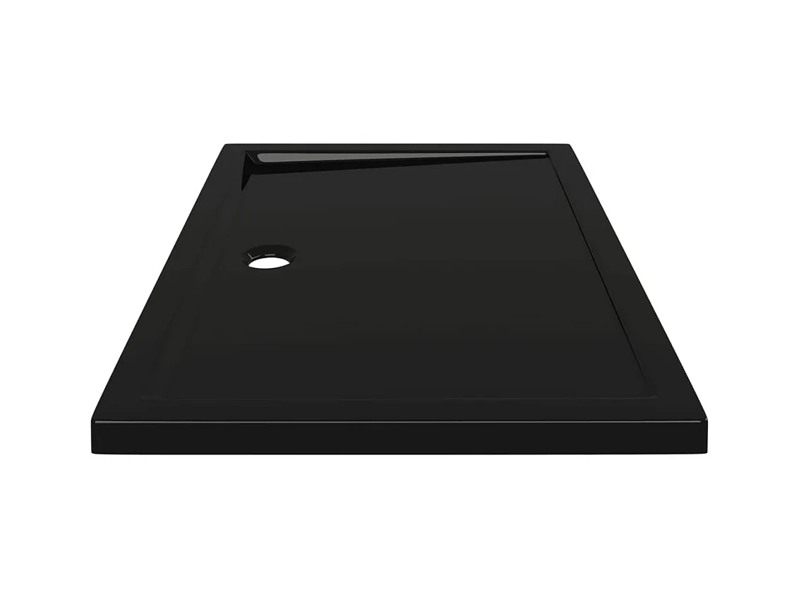 Plato de ducha plato de ducha plato de ducha baño WC cuarto de ducha interior hogar rectangular 80x110 cm ABS negro 02_0001962