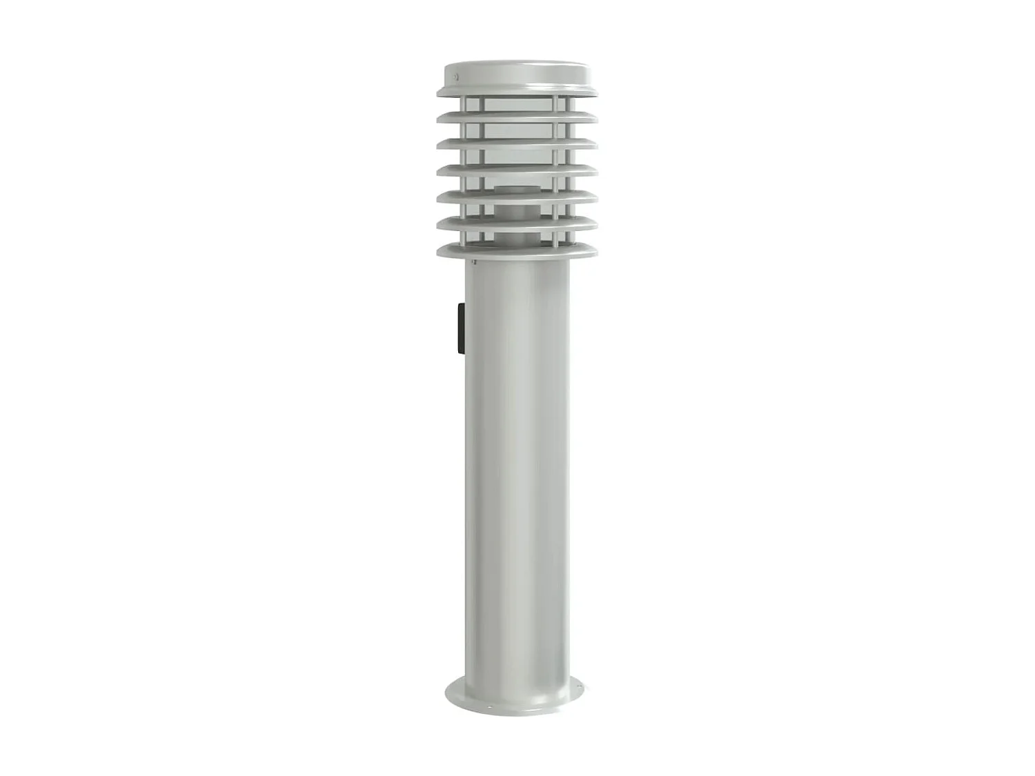 Lampada da terra per esterno e presa argento 60 cm acciaio inox Argento 02_0042533