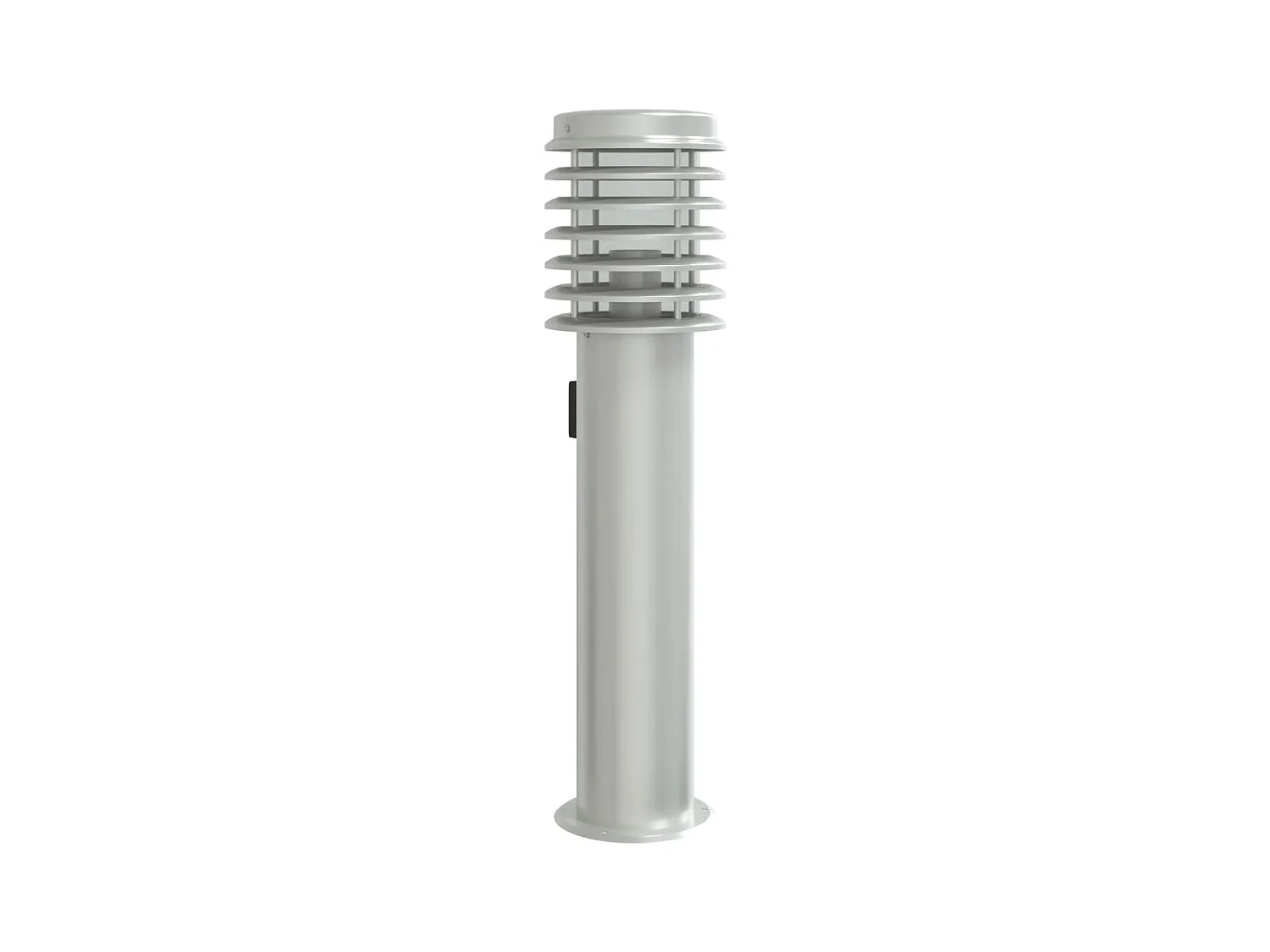 Candeeiro de pé exterior e saída prateada 60 cm aço inoxidável prateado 02_0042533