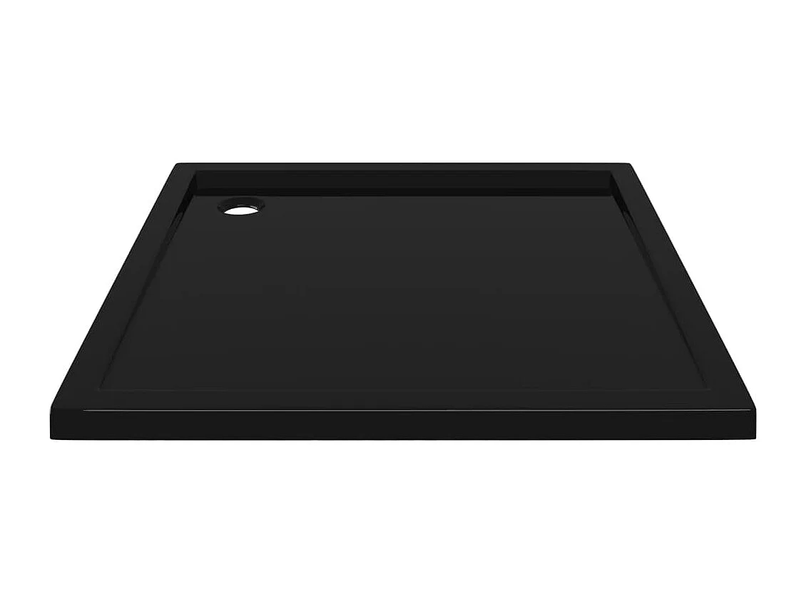 Plato de ducha plato de ducha plato de ducha cuarto de baño WC cabina de ducha interior del hogar cuadrado ABS negro 90x90 cm 02_0001957
