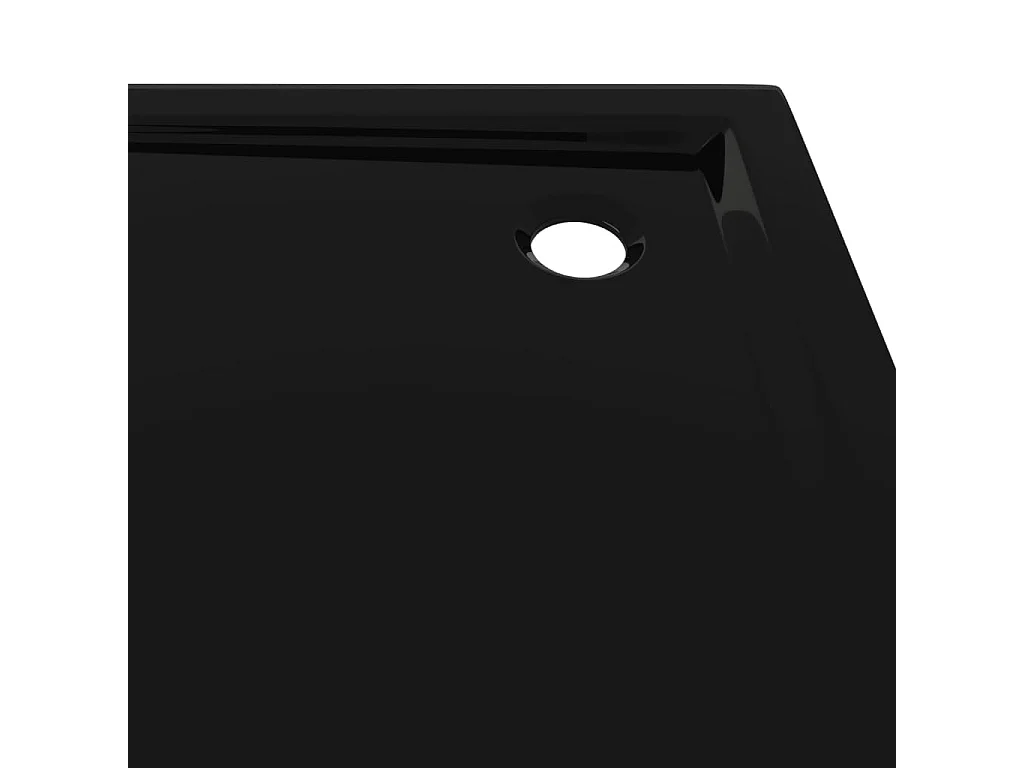 Plato de ducha plato de ducha plato de ducha cuarto de baño WC cabina de ducha interior del hogar cuadrado ABS negro 90x90 cm 02_0001957