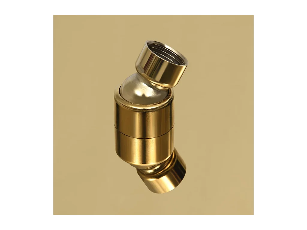 Soffione doccia a pioggia Acciaio inox 20x20 cm Quadrato Oro 02_0002090