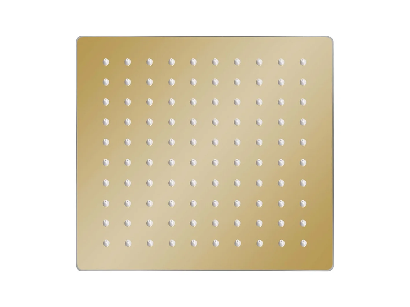 Soffione doccia a pioggia Acciaio inox 20x20 cm Quadrato Oro 02_0002090