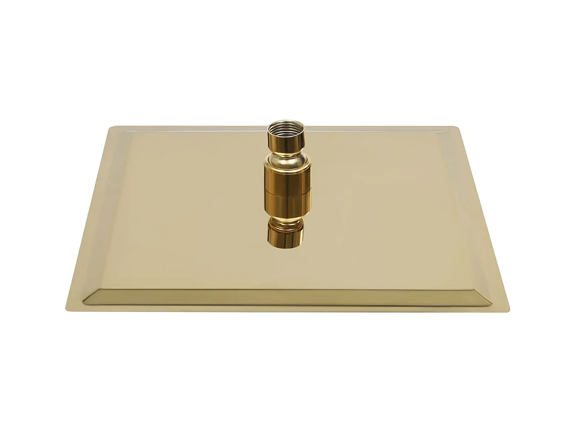 Soffione doccia a pioggia Acciaio inox 20x20 cm Quadrato Oro 02_0002090