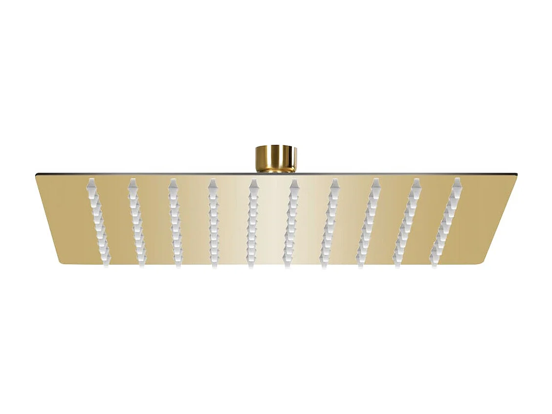 Soffione doccia a pioggia Acciaio inox 20x20 cm Quadrato Oro 02_0002090