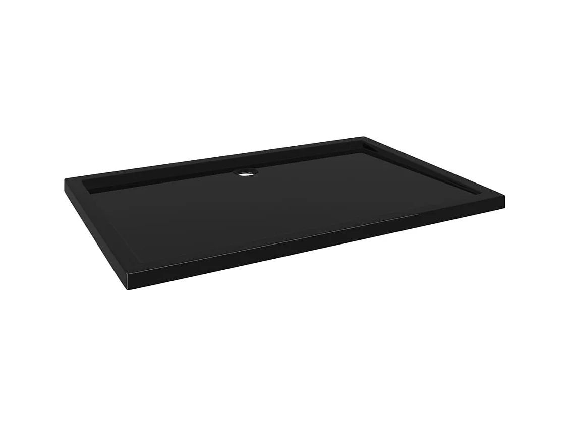 Plato de ducha plato de ducha plato de ducha baño WC cuarto de ducha interior hogar rectangular abs 80x120 cm negro 02_0001963