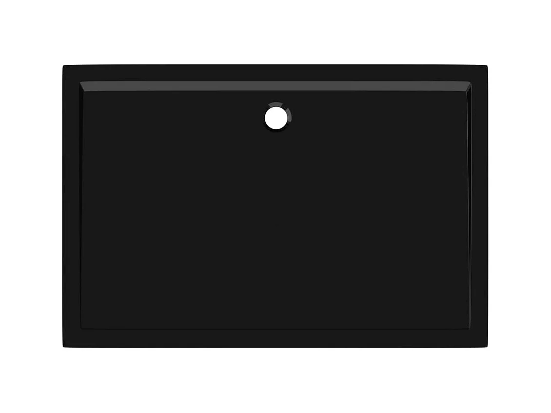 Plato de ducha plato de ducha plato de ducha baño WC cuarto de ducha interior hogar rectangular abs 80x120 cm negro 02_0001963