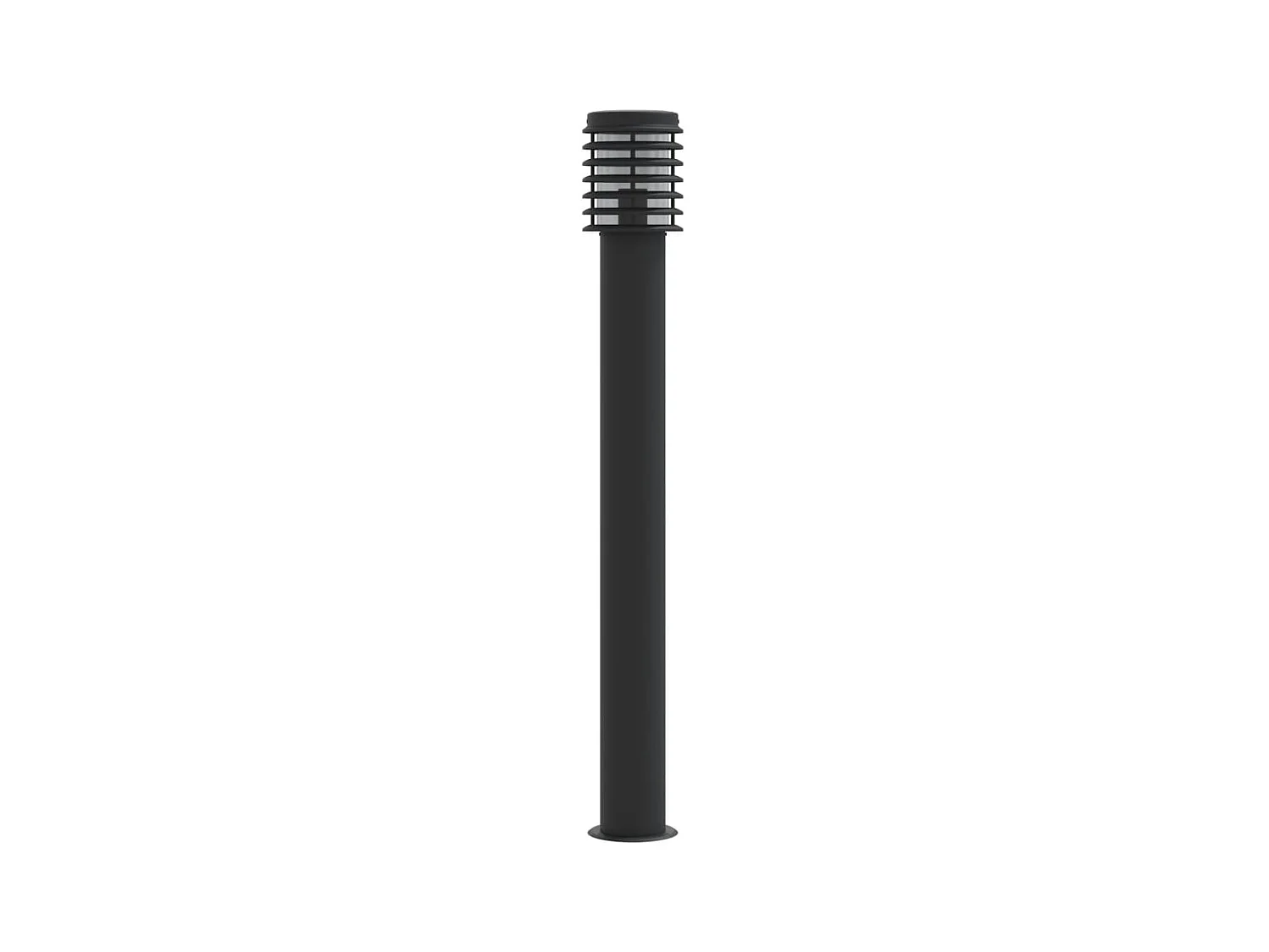 Candeeiro de pé exterior 110 cm aço inoxidável preto 02_0042505