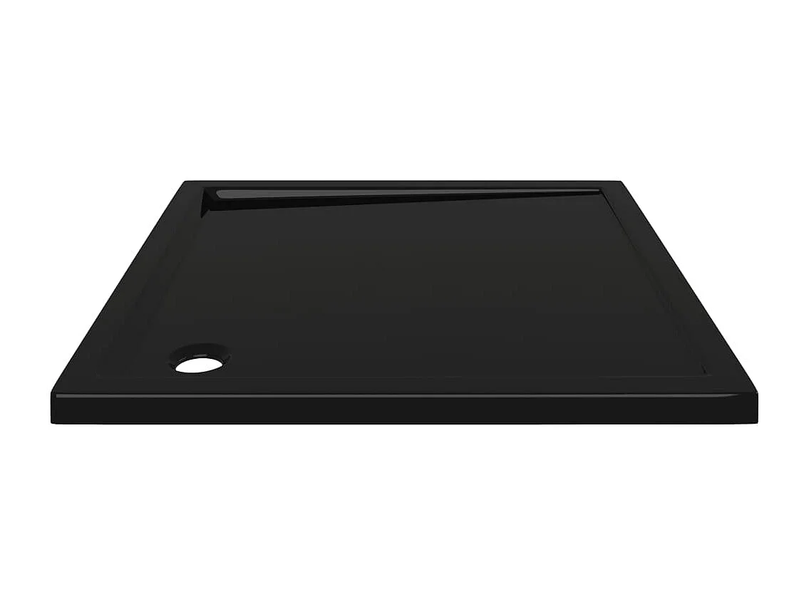 Plato de ducha plato de ducha plato de ducha cuarto de baño WC cabina de ducha interior de casa cuadrado ABS negro 80x80 cm 02_0001960