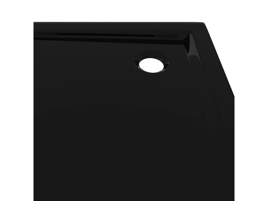 Plato de ducha plato de ducha plato de ducha cuarto de baño WC cabina de ducha interior de casa cuadrado ABS negro 80x80 cm 02_0001960