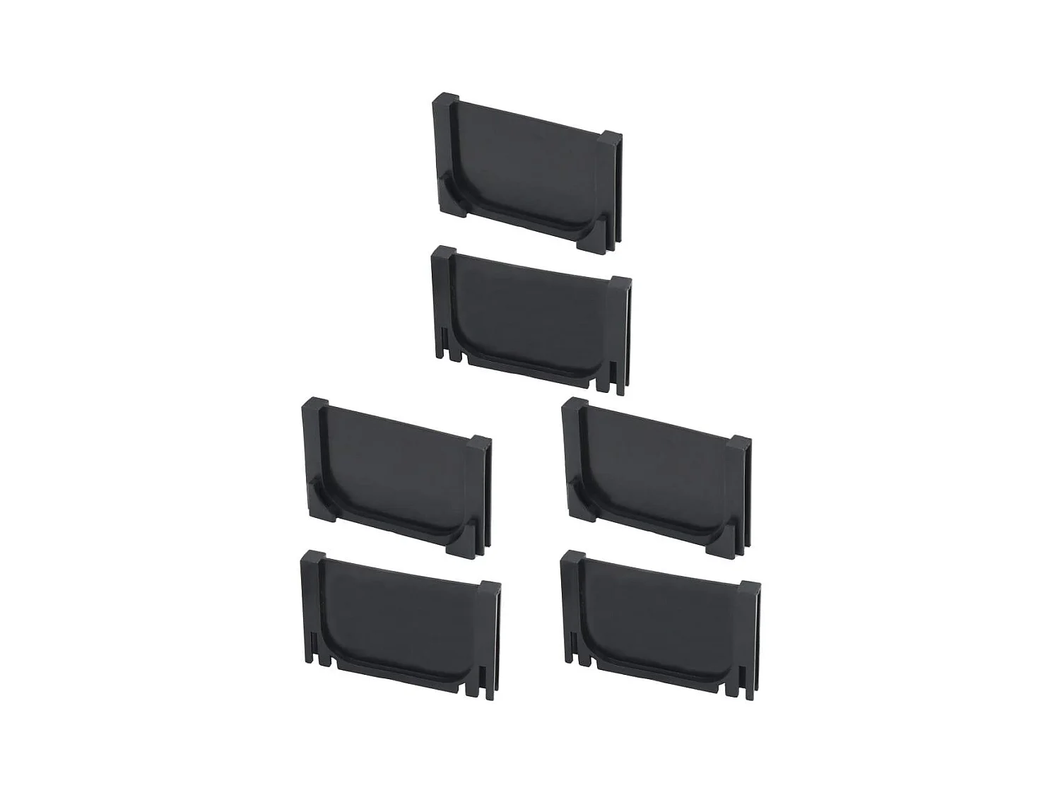 Conjunto de três canais de drenagem de plástico 3 m preto 02_0002994