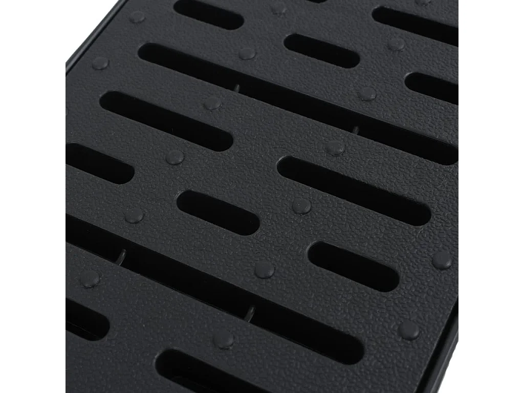 Conjunto de três canais de drenagem de plástico 3 m preto 02_0002994