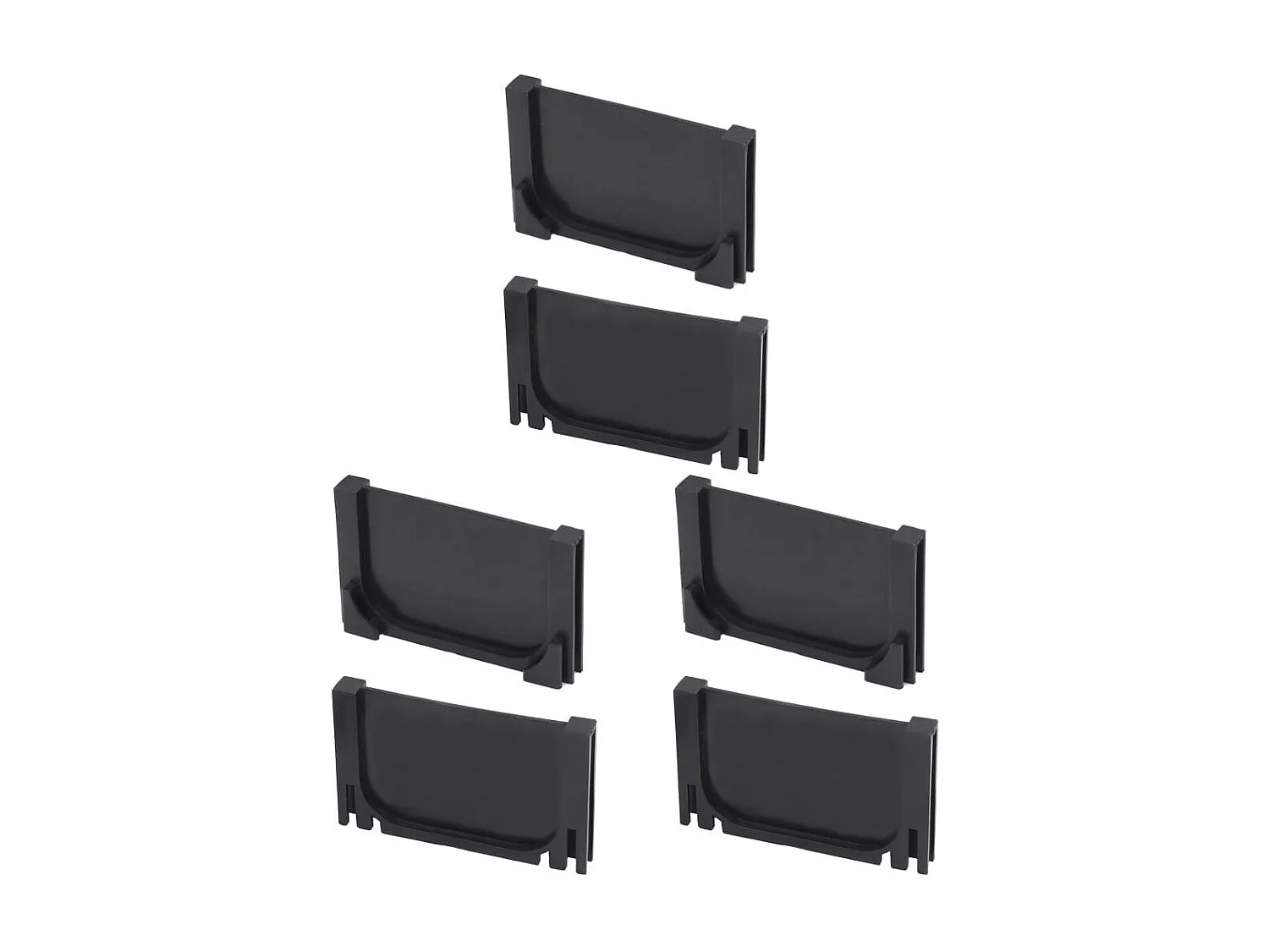 Conjunto de três canais de drenagem de plástico 3 m preto 02_0002994