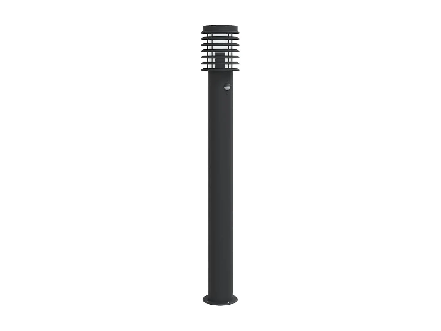 Candeeiro de pé exterior com sensor 110cm aço inoxidável preto 02_0042521