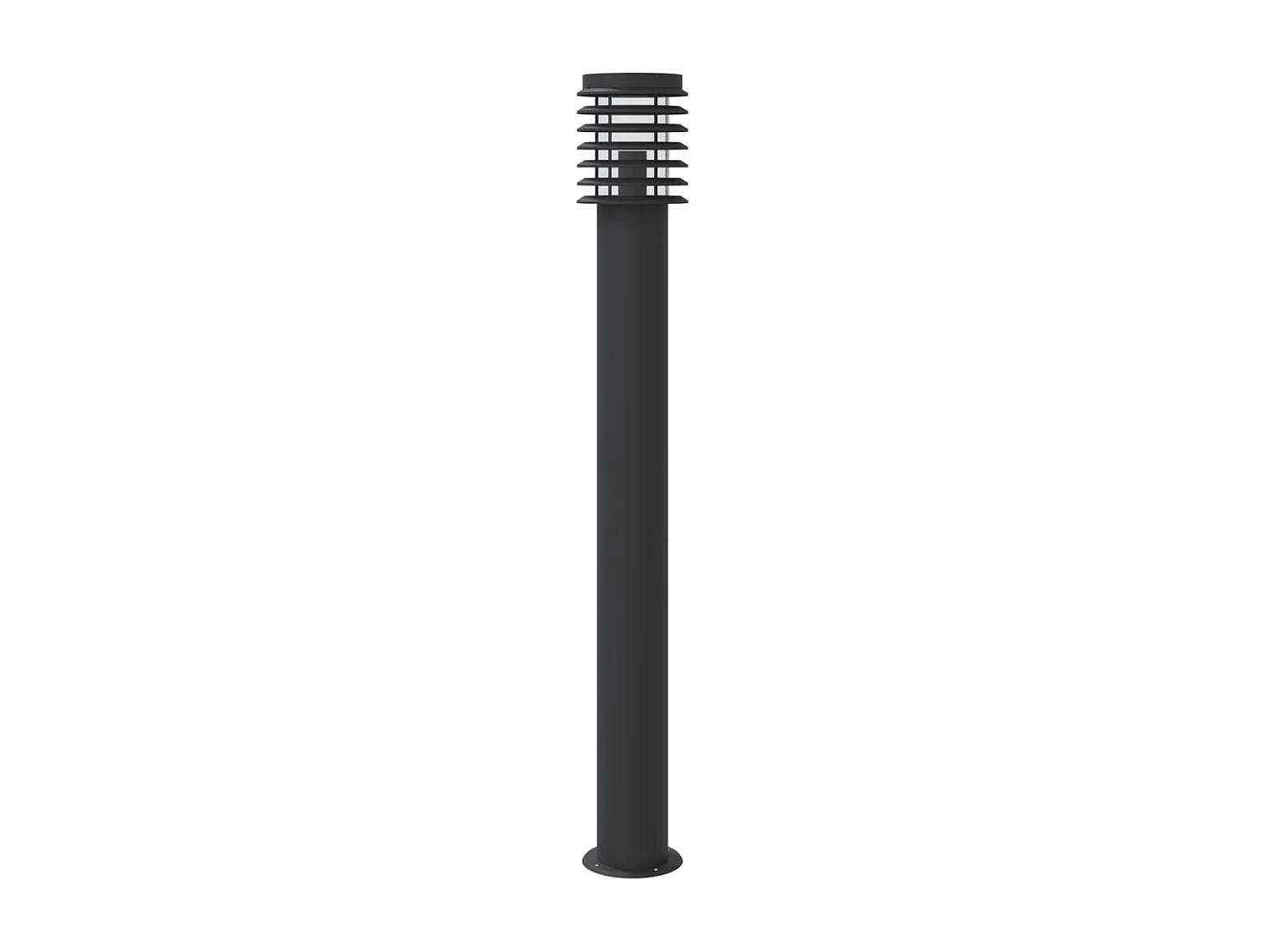 Candeeiro de pé exterior com sensor 110cm aço inoxidável preto 02_0042521