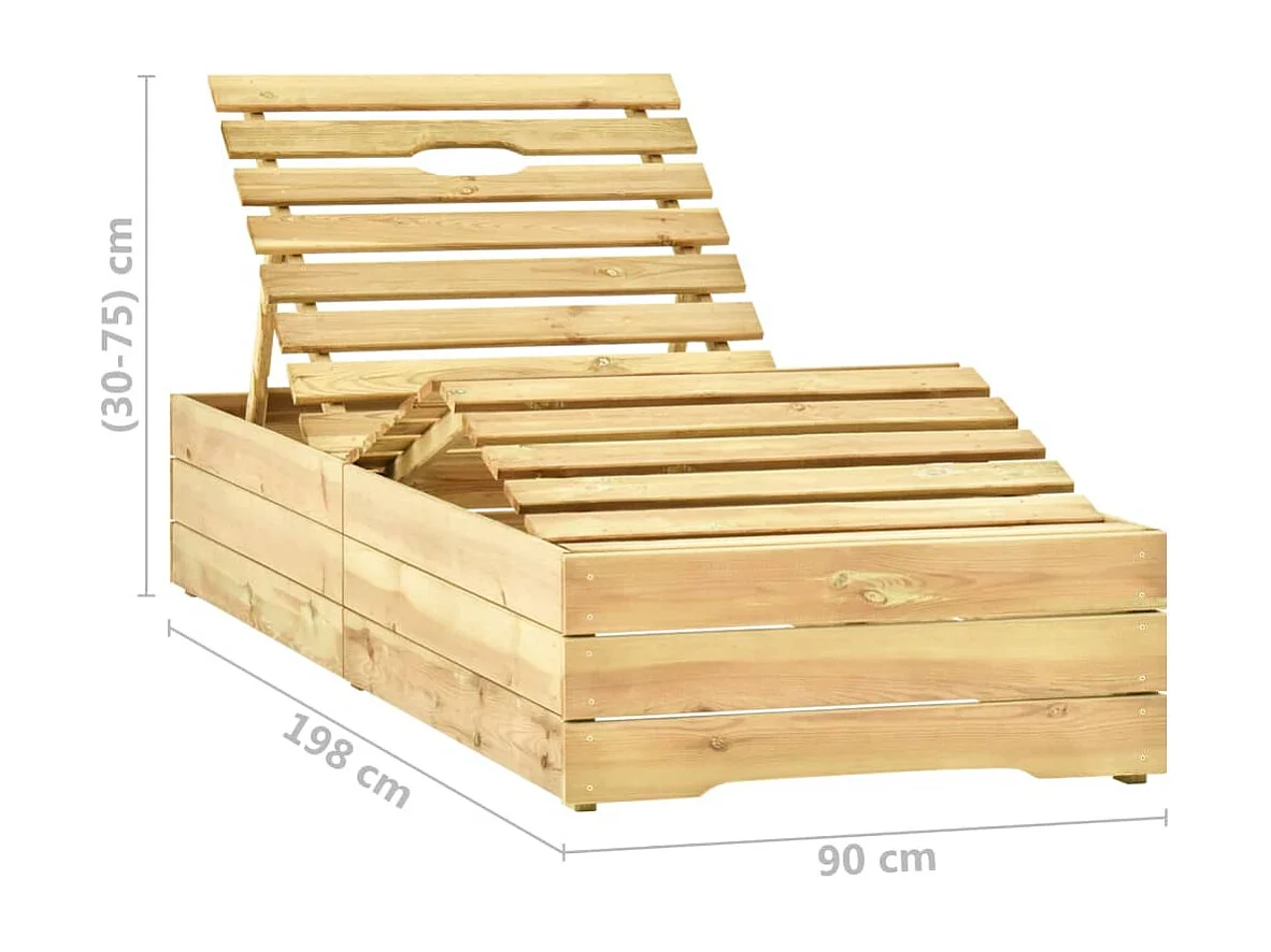 Transat chaise longue bain 198 x 90 x 75 cm 02_0012660