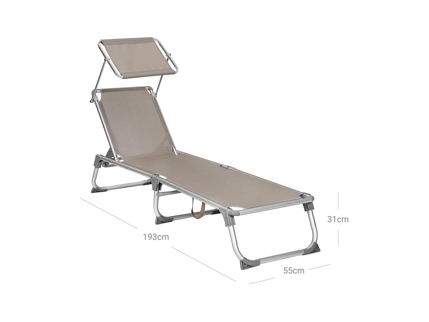 Chaise longue bain de 55 x 193 x 31 cm 12_0001675