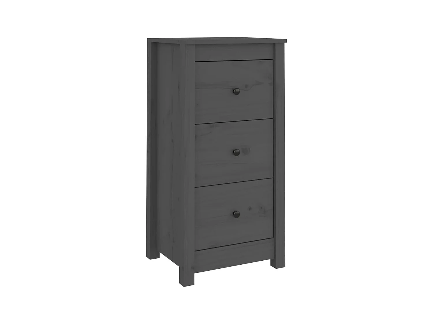 Credenza buffet cassettiera armadio contenitore organizer cucina soggiorno soggiorni set da 2 40 x 35 x 80 cm legno massello di pino grigio 02_0036839