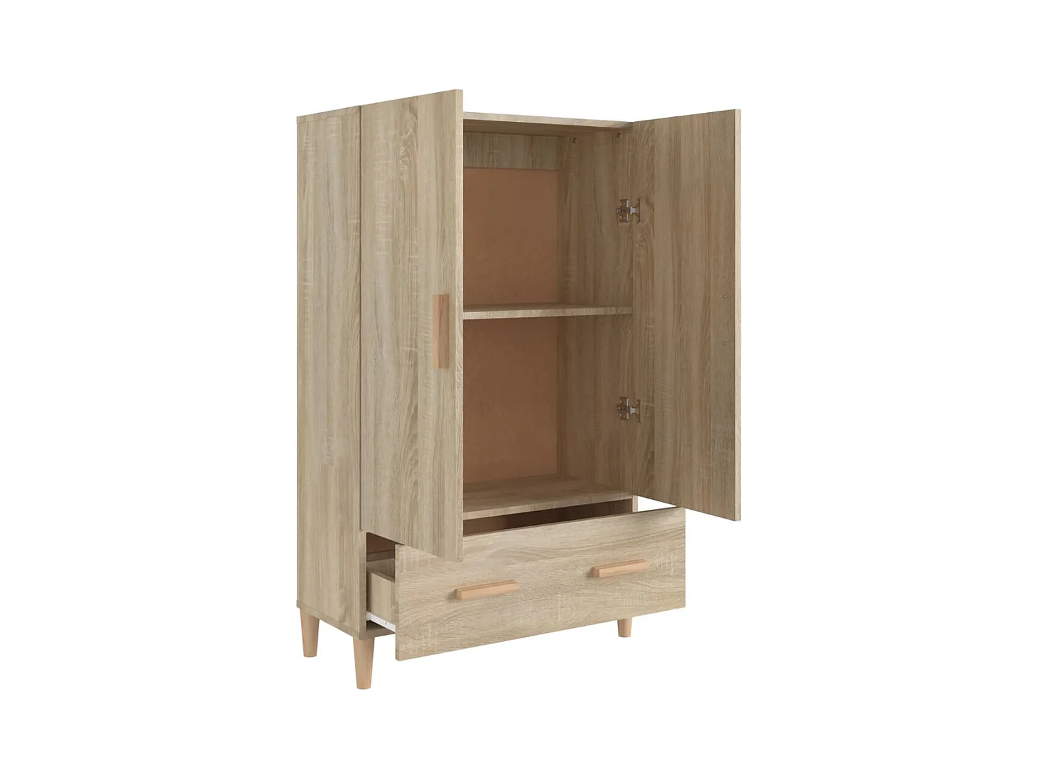 Aparador cómoda cómoda armario mueble organizador cocina salón salón alto Sonoma 70 x 31 x 115 cm madera contrachapada marrón 02_0034200