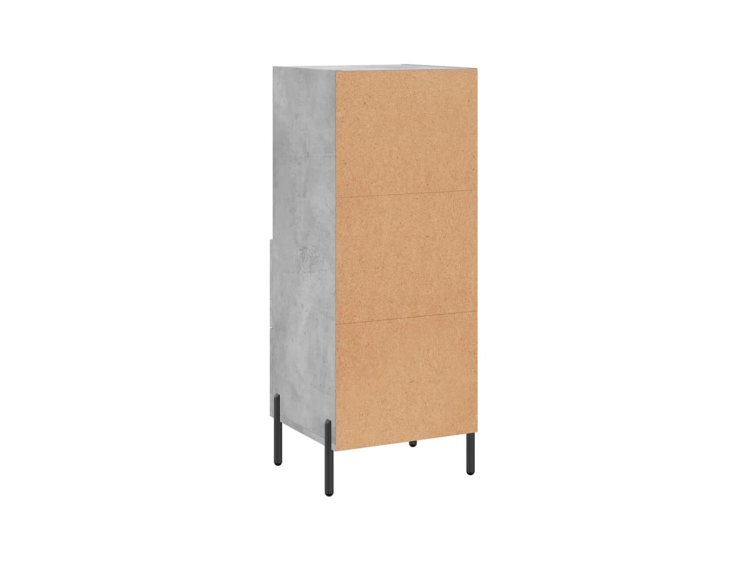 Aparador buffet cómoda mueble mueble de almacenaje organizador cocina salón salón 34,5 x 34 x 90 cm madera contrachapada gris 02_0031916